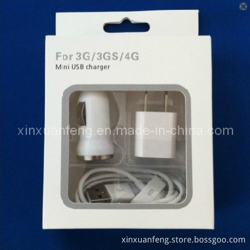 Mini 3 in 1 Charger for iPhone 3G/3GS/4G (XF-CK-010)